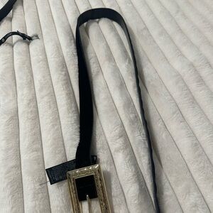 Zara Black Belt with Gold Buckle